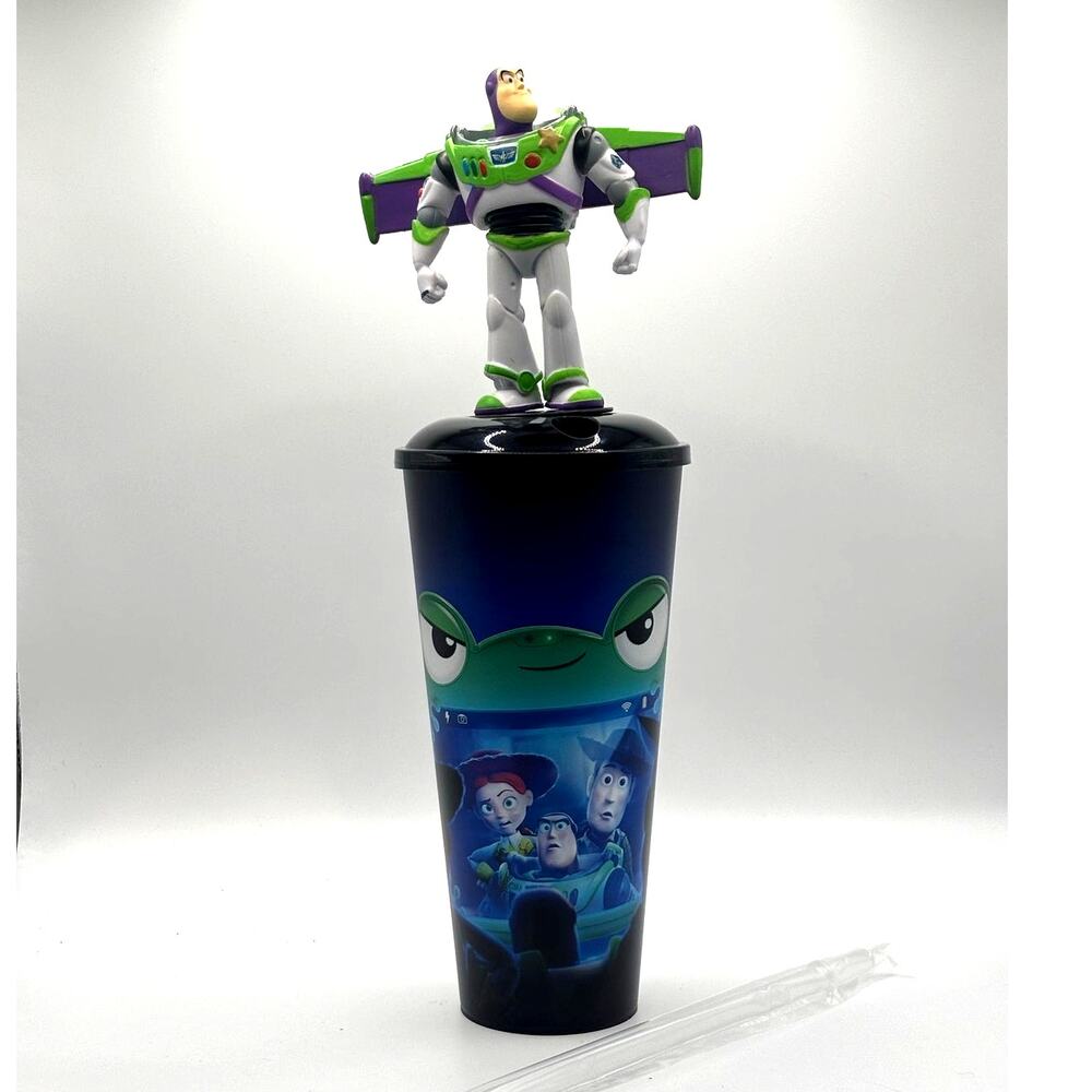 New Toy Story 5 Collectible Plastic Cup, Buzz Lightyear Figurie. Lid & Straw